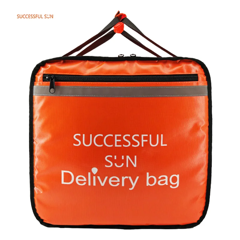 product factory custom logo large insulated thermal food delivery cooler bag portable zipper closure for bike motorcycle bicycle-1