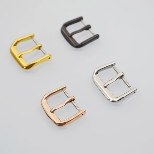 Stainless steel brushed solid watch buckle for leather band buckle nylon watch strap