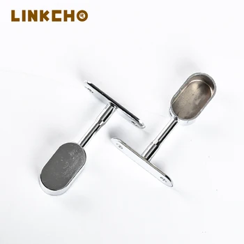 Zinc Alloy Base Flange Hanging Rod Clothes Hosted Wardrobe Hardware With Oval Rail Hanging Holder Tube Support for Bedroom Use