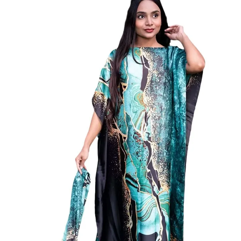 Long Kaftan Dress Polyester Kaftan Maxi Dress Kimono Assorted