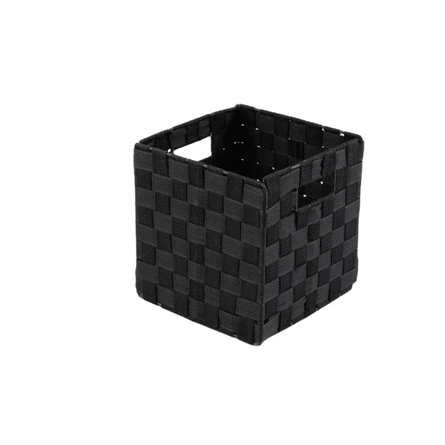 foldable popular Polyester ribbon woven storage basket