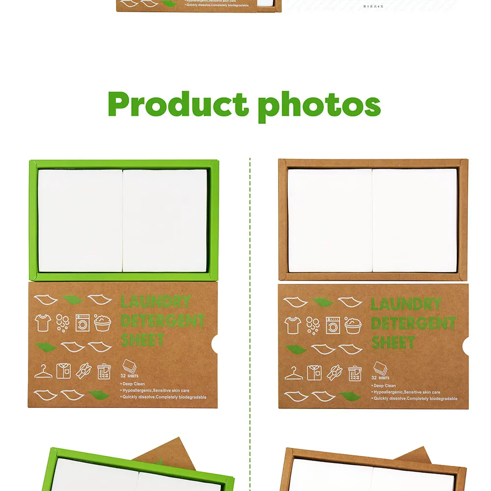Detergent Laundry Sheet Biodegradable Natural Fragrance Laundry