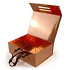 Rose gold  magnetic box with ribbon handle