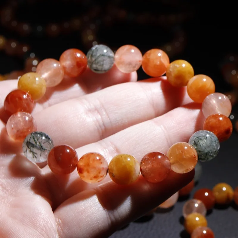 Red Rabbit Hair Rutilated Quartz Bracelet Precious Minimalist