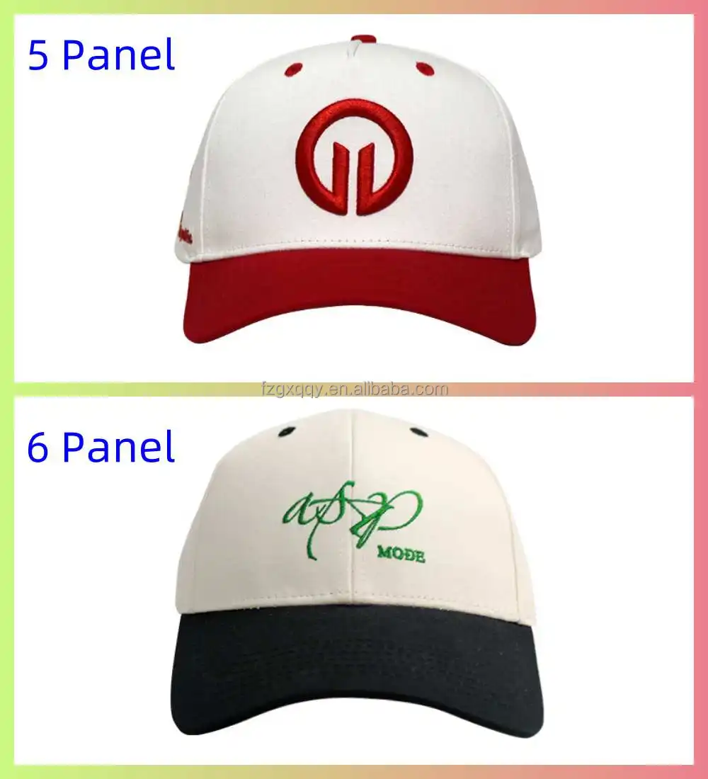 Hige Quality 5 Panels Custom Baseball Caps Multiple Colors Cotton ...
