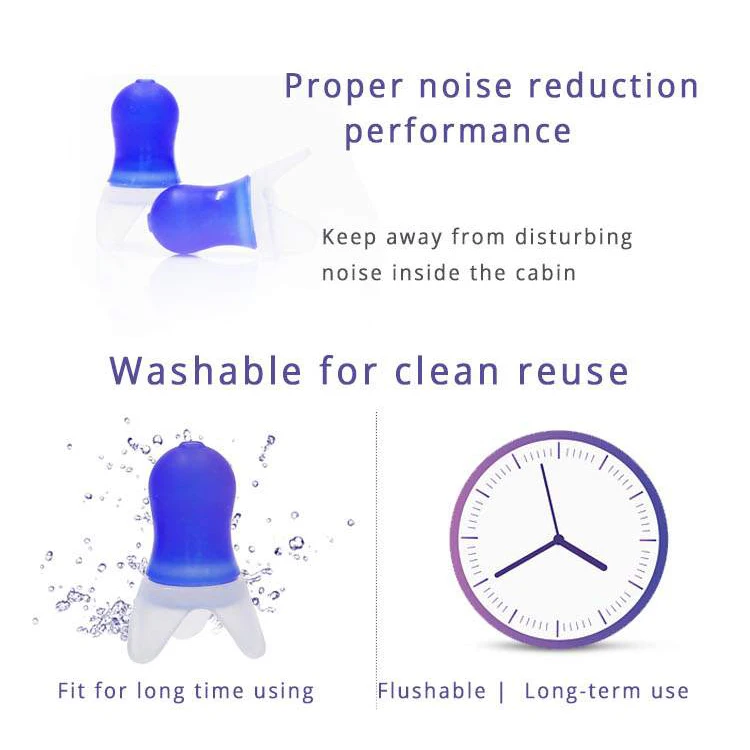 Hearing Protection Flight Silicone Airplane Cancelling Pressure Ear Plugs