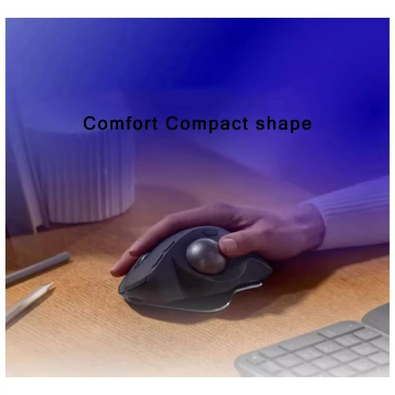 Logitech MX Ergo S Wireless Trackball Mouse Adjustable Ergonomic Design Rechargeable Blu aperçu 2