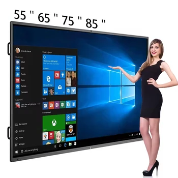 OEM ODM Digital Whiteboard 4K Display 65 75 86 inch Interactive Flat Panel Multi Touch Screen Smart Board