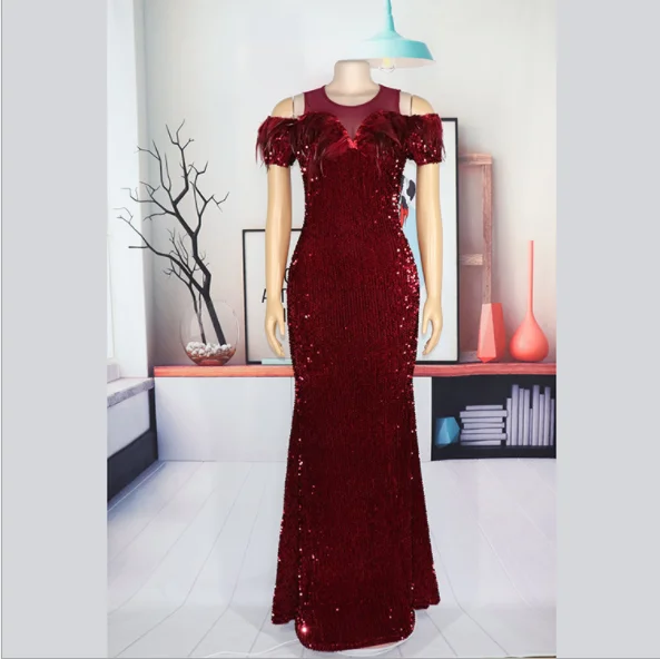 Fashion Velvet Dress African Women 