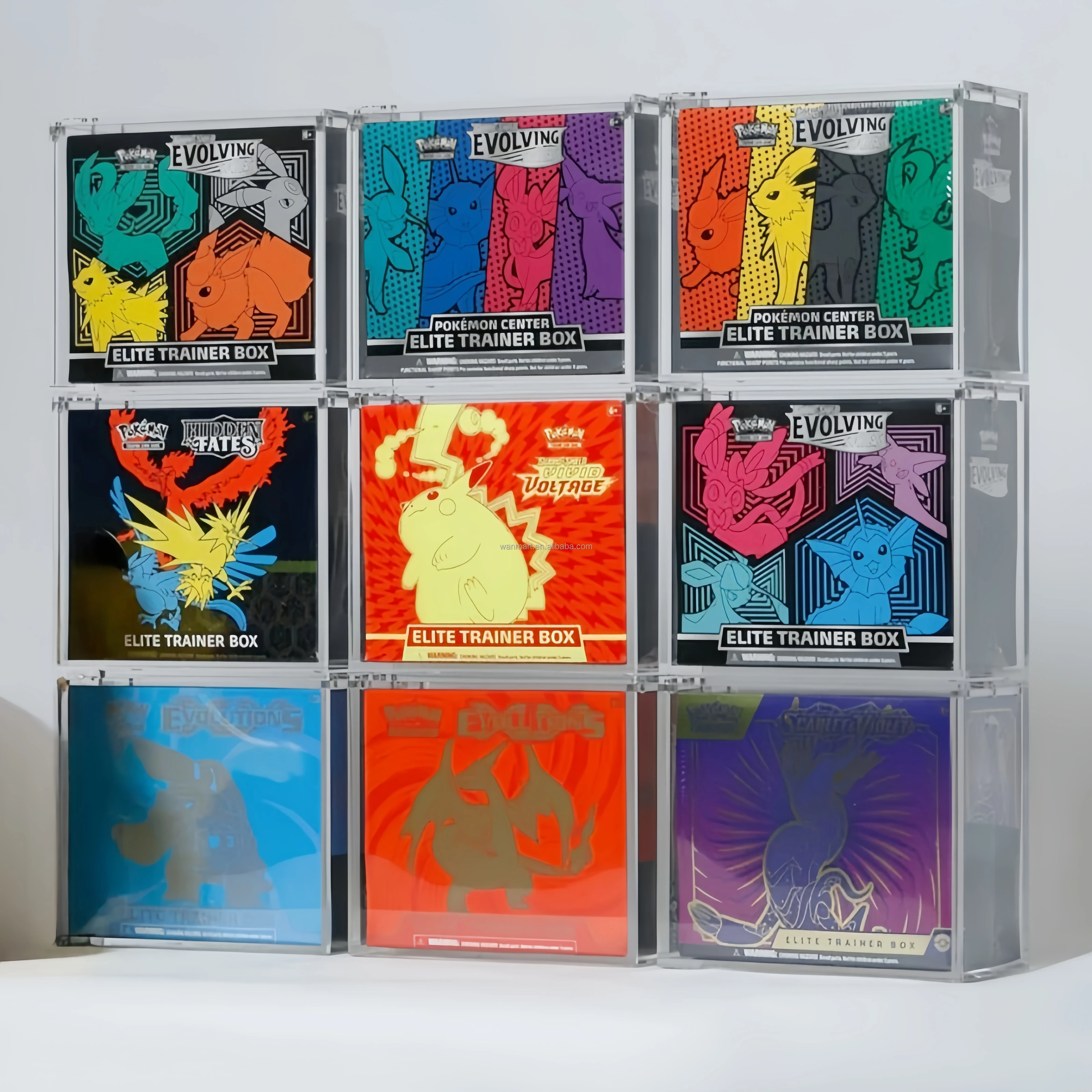 Boîte De Présentation En Acrylique épaisse – Pochette De Protection Avec Fermeture Magnétique, Empilable, Anti-UV Pour Cartes, Figurines, Collections
