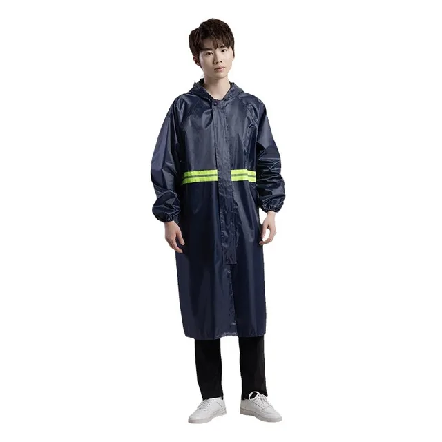 Adult All-Weather Reflective Thickened Raincoat Safety Clothing with Extended Design