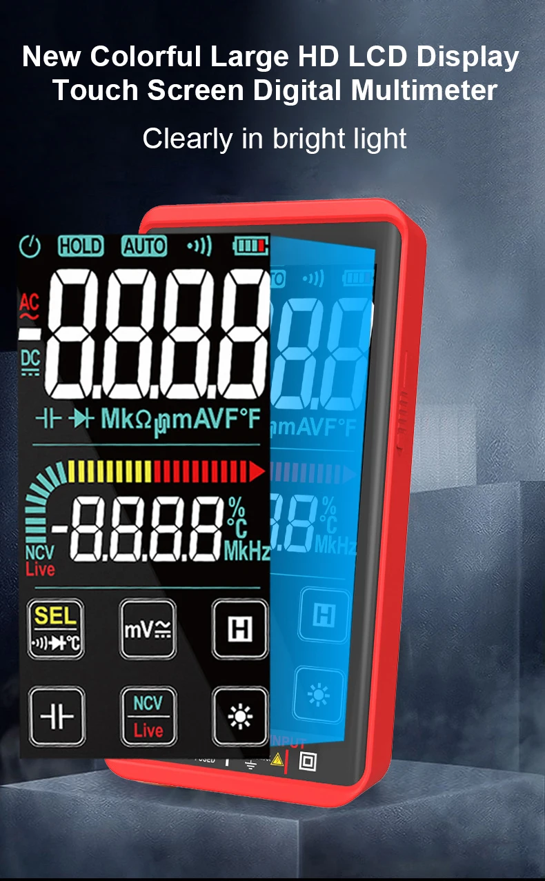 Fs8233pro Best Touch Screen Rechargeable Digital Smart Multimeter With
