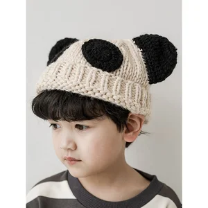 S0817/Fashion Cute Baby Woolen Hat Boys Girls Kids Children Toddler Panda Hat