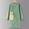 GreenLZ803Corduroy long sleeve rabbit ears