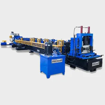 New C Purlin Roll Forming Machine C/Z/U Channel Purline Cold Rolling 8-18m/min Galvanized Steel Colored Tile CR12 Motor Pump