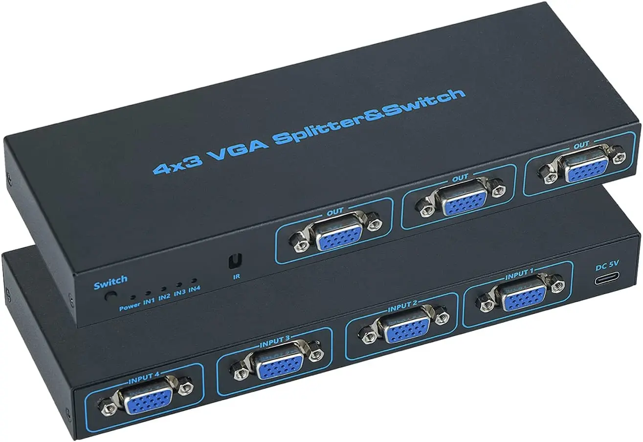 4x3 Vga Splitter&switch Box With Remote 4 Input 3 Output Buy Vga Splitter&switch,4x3 Vga