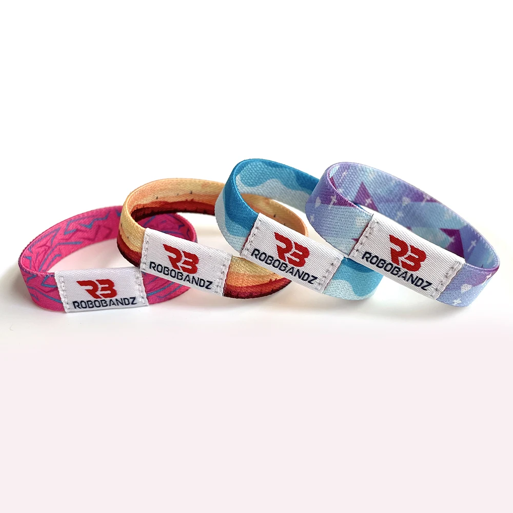 Factory Wholesale Elastic Polyester Reusable RFID Bracelet Wristband Customized Fabric Sports Wristband NFC