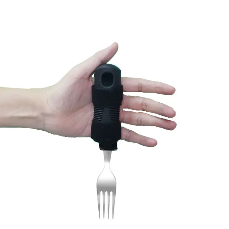 Hemiplegia Stroke Rehabilitation Cutlery Spoon Fork Knife Set Assisted Feeding Cutlery Disabled Person Finger Defect Plastic