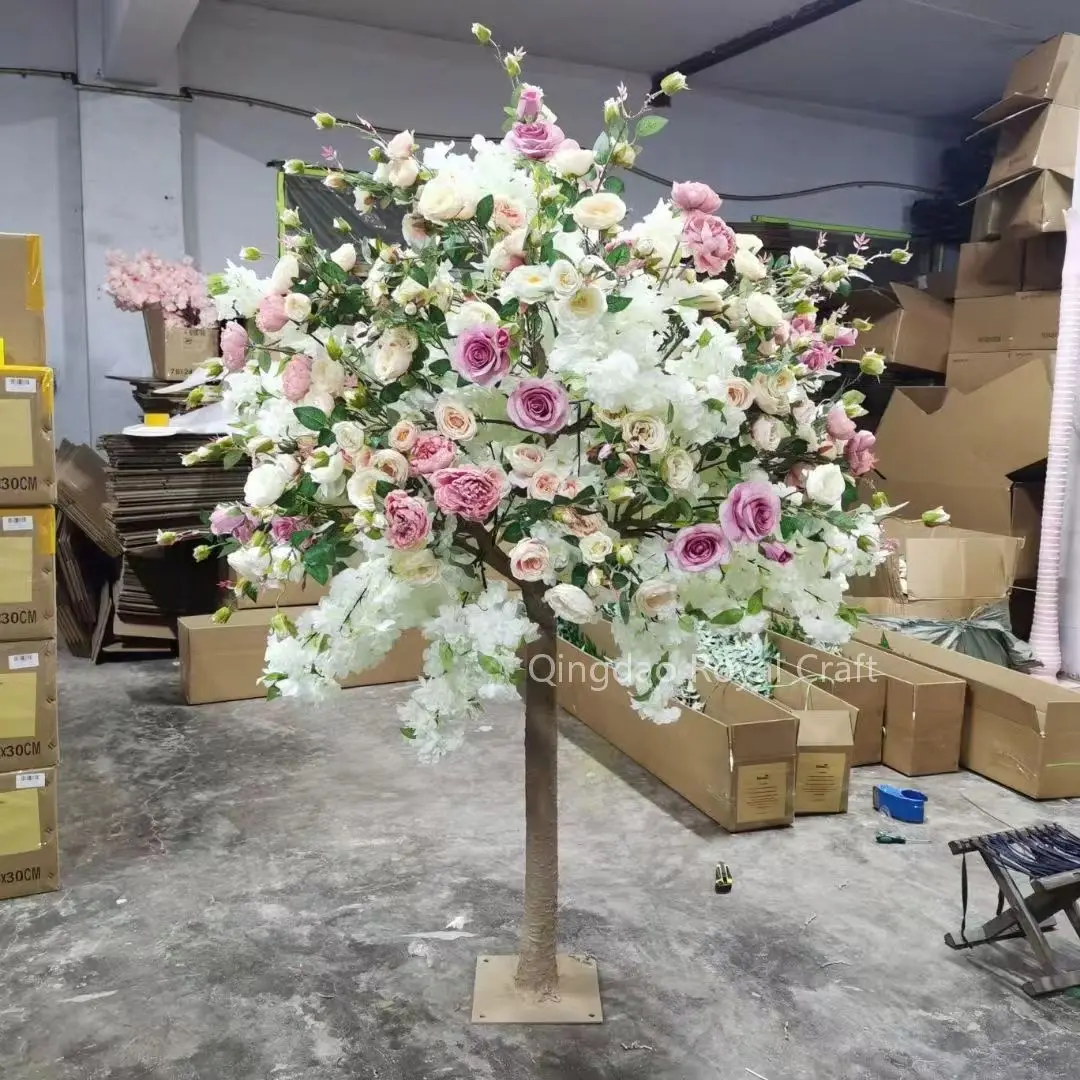Custom High Quality  Cherry Blossom Tree Wholesale Artificial Cherry Blossom Flower Tree for Wedding Decor