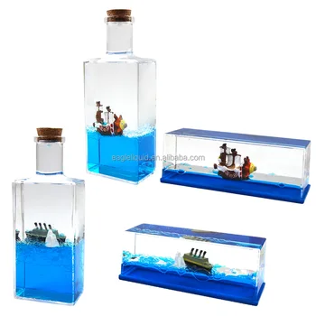 DEARBAG – Bouteille Fluide Bateau Pirate Insubmersible – Décoration De Bureau Anti-Stress
