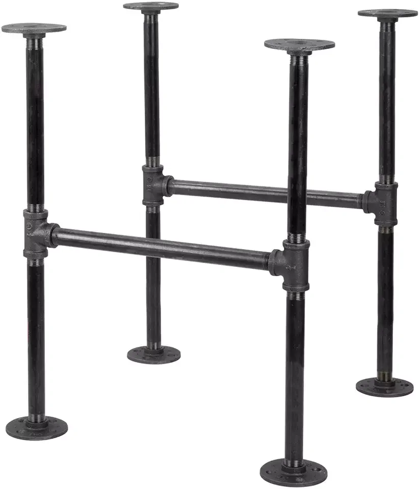 1,27 Cm (1/2 Zoll) Schwarze Temperguss-Rohrverschraubungen (30 Stück) – Flansch-Tees & Ellenbogen Für DIY-Möbel & Industrie-Look
