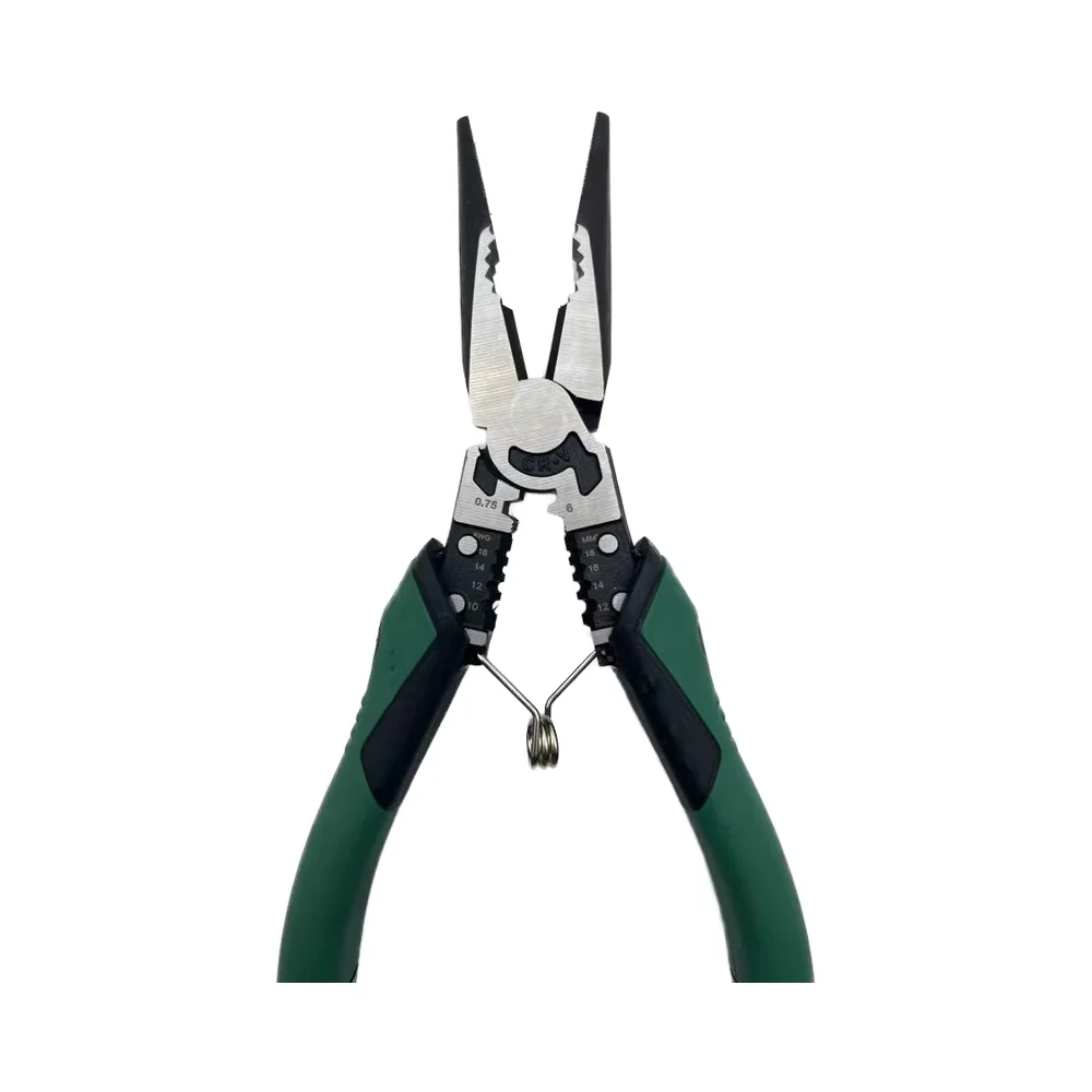 Chrome Vanadium Steel Mini Pliers Serrated Jaw Surface Wire Stripper Crimper Cutter Industrial Grip PVC Cutting Applications