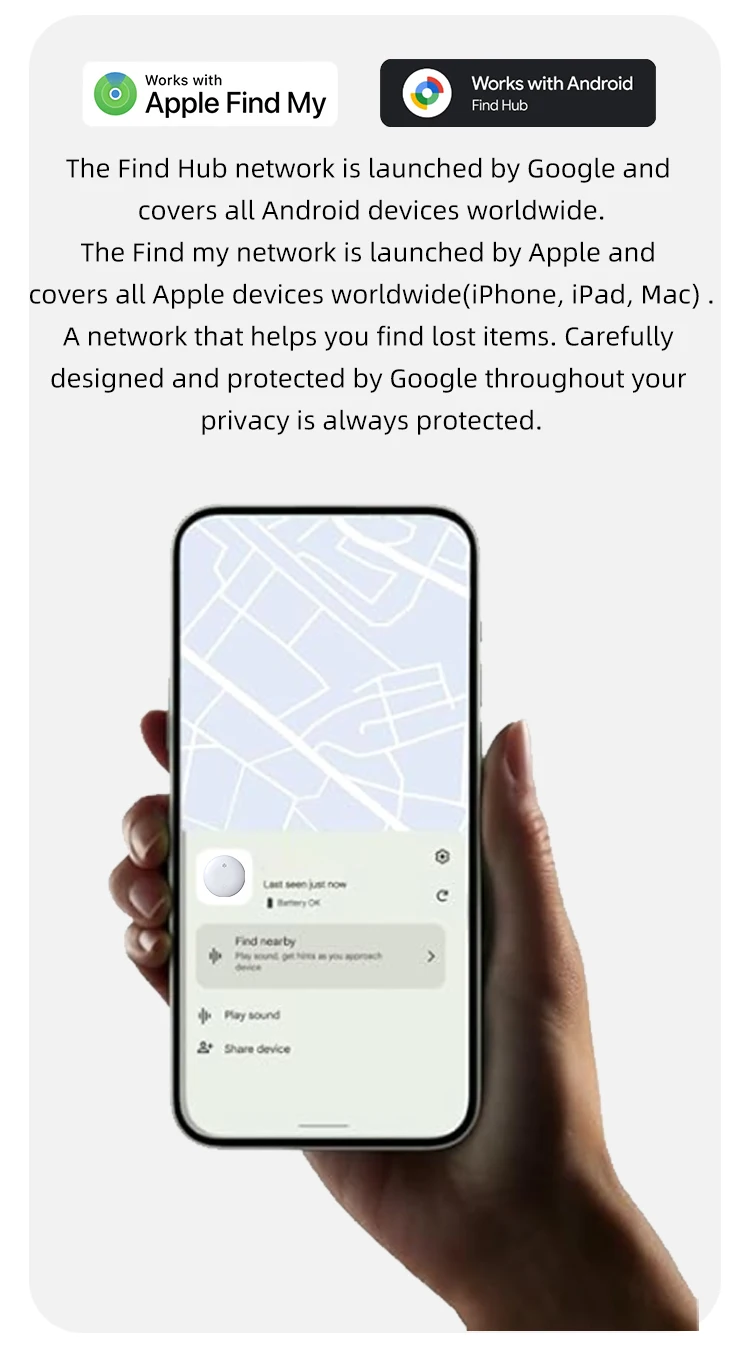 product rsh dual system air smart tag key finder mini gps tracker  locator compatible with apple find my and google find hub224-4