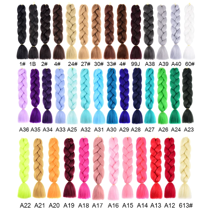Julianna 24 Inch Colorful Expression Extensions Synthetic Ultra Attachments Ombre Jumbo Braids Yaki Braiding Hair