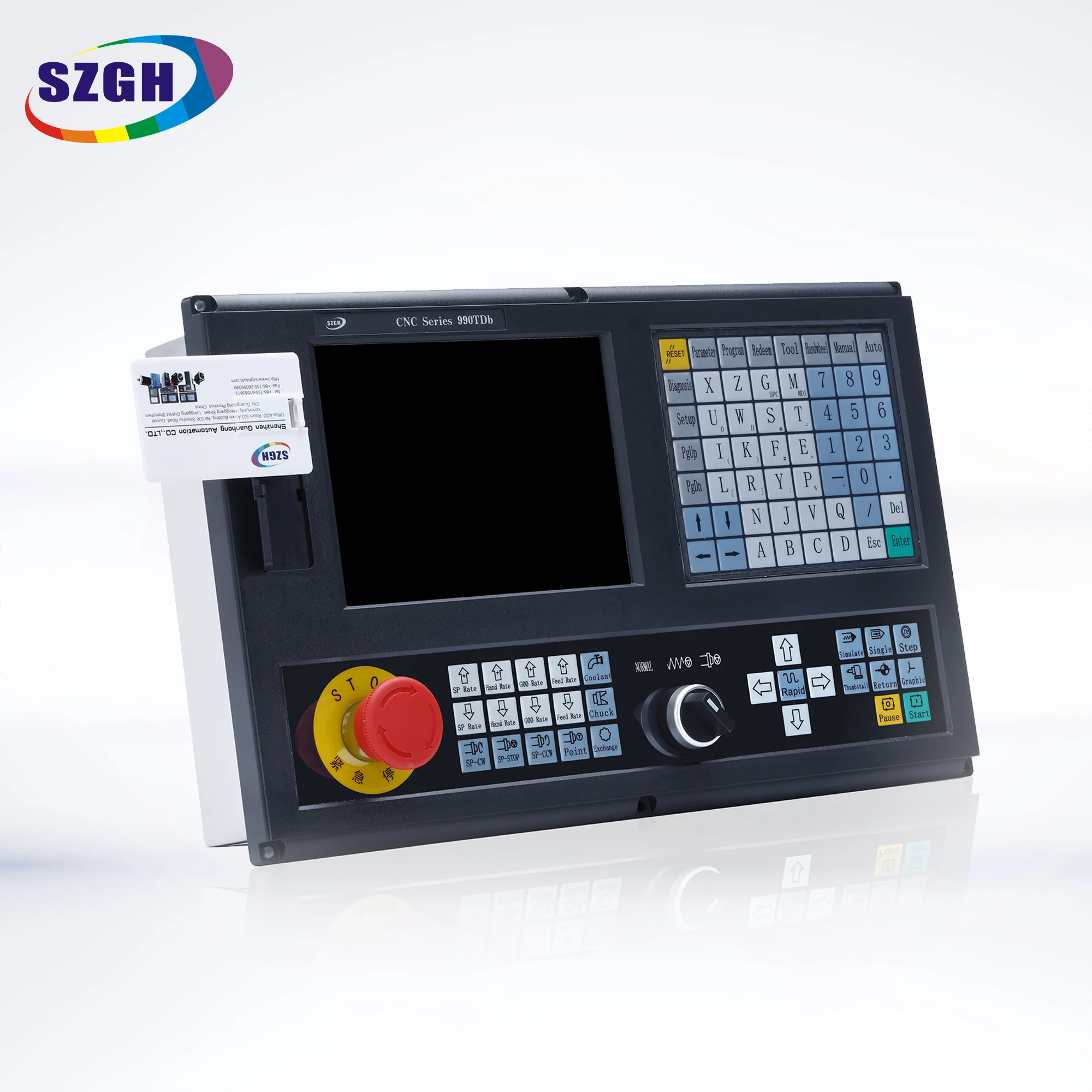 SZGH Cnc Controller with Servo Motors 2 Axis CNC Controller Usb Motor Speed Controller for Lathe Turning Atc Plc