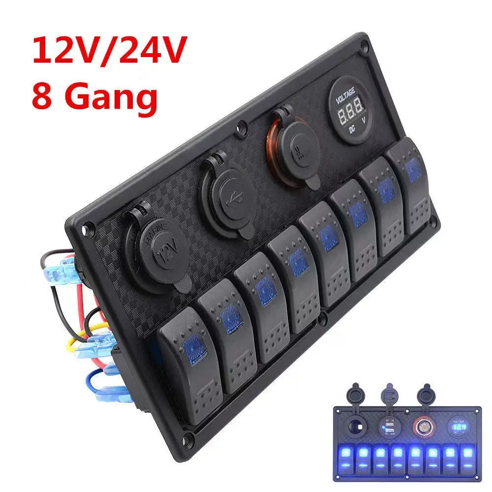 Eight-position Switch Panel Combination Panel Switch with Voltmeter ...