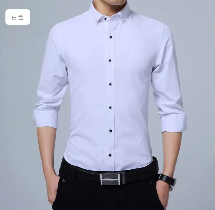 Men's Shirt 100% Cotton Elegant Formal Striped Slim Fit Long Sleeve main image 0