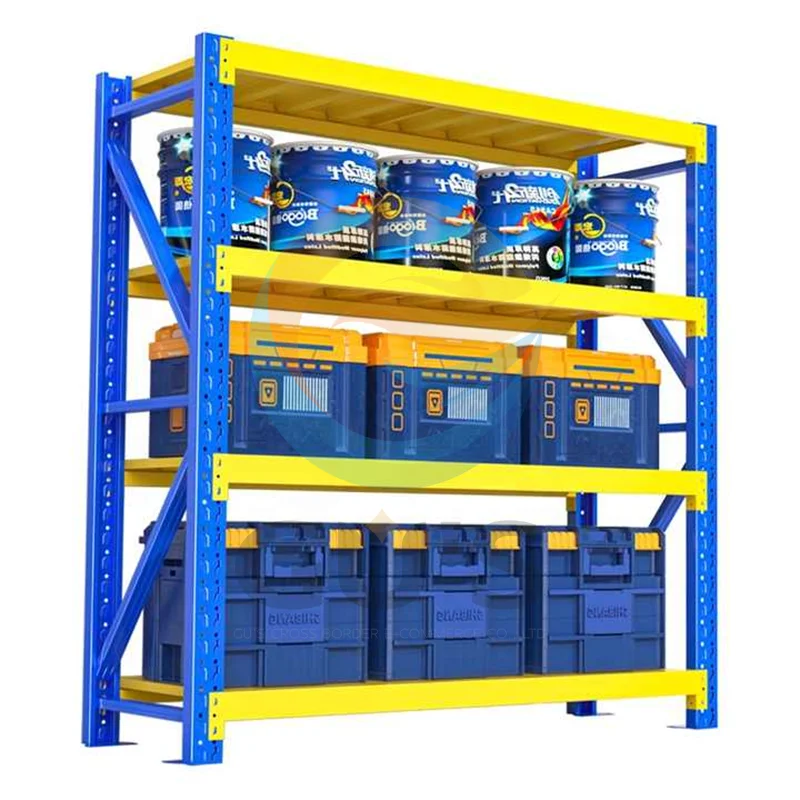 Industrielle Lagerregalsysteme mit mittlerer Belastbarkeit, 500 kg pro Ebene, Stapelregale und Regalböden für Lagerung und Bestandsmanagement