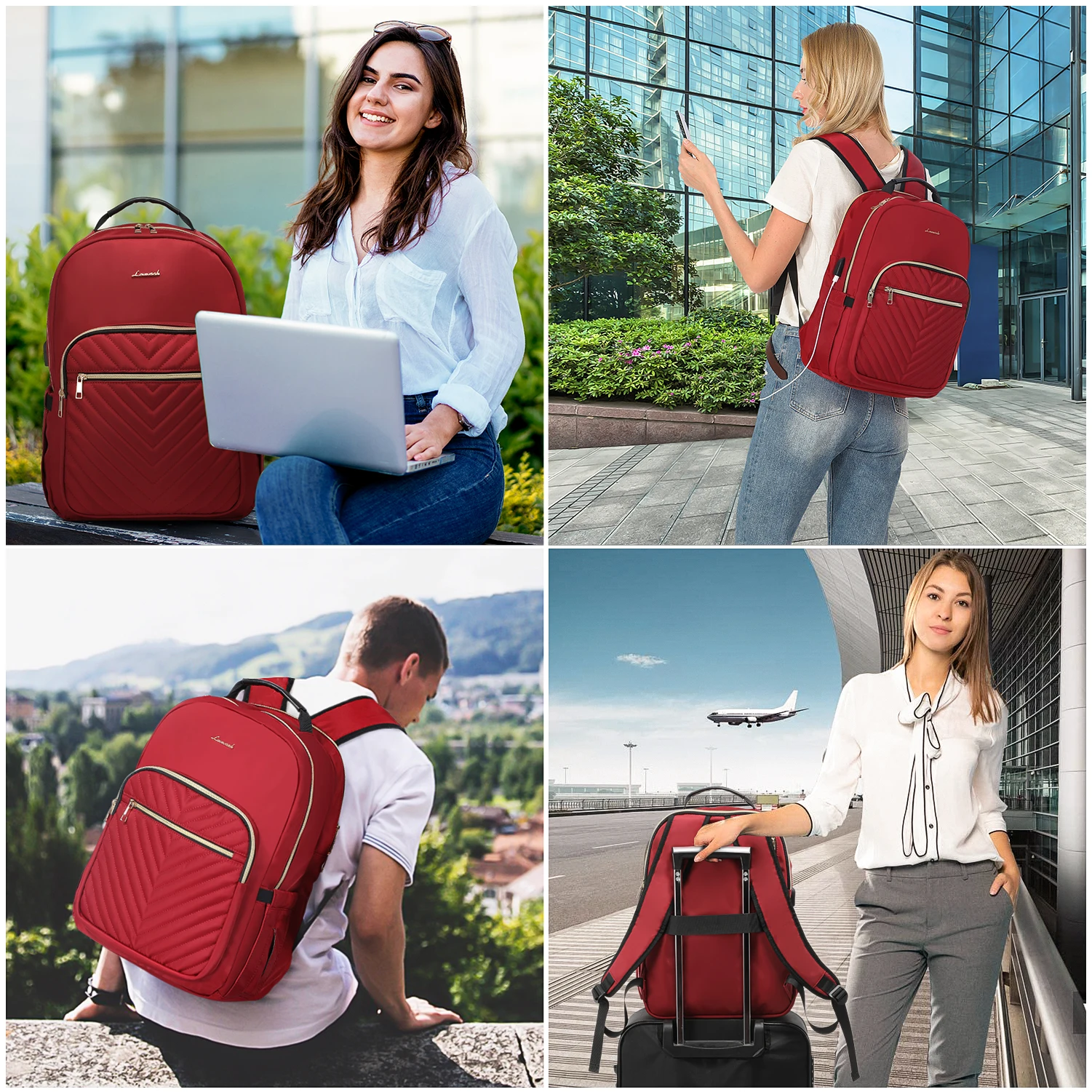 LOVEVOOK Fashion 2021 OEM ODM Custom Mens Women Durable USB Charging  Waterproof Business Laptop Backpack Anti-theft Backpack