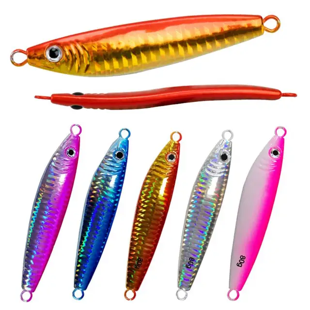 S Shape Fast Sinking Metal Jig Inshore Pitch Pike Marline Metal Jigs Seawater Artificial Jigs