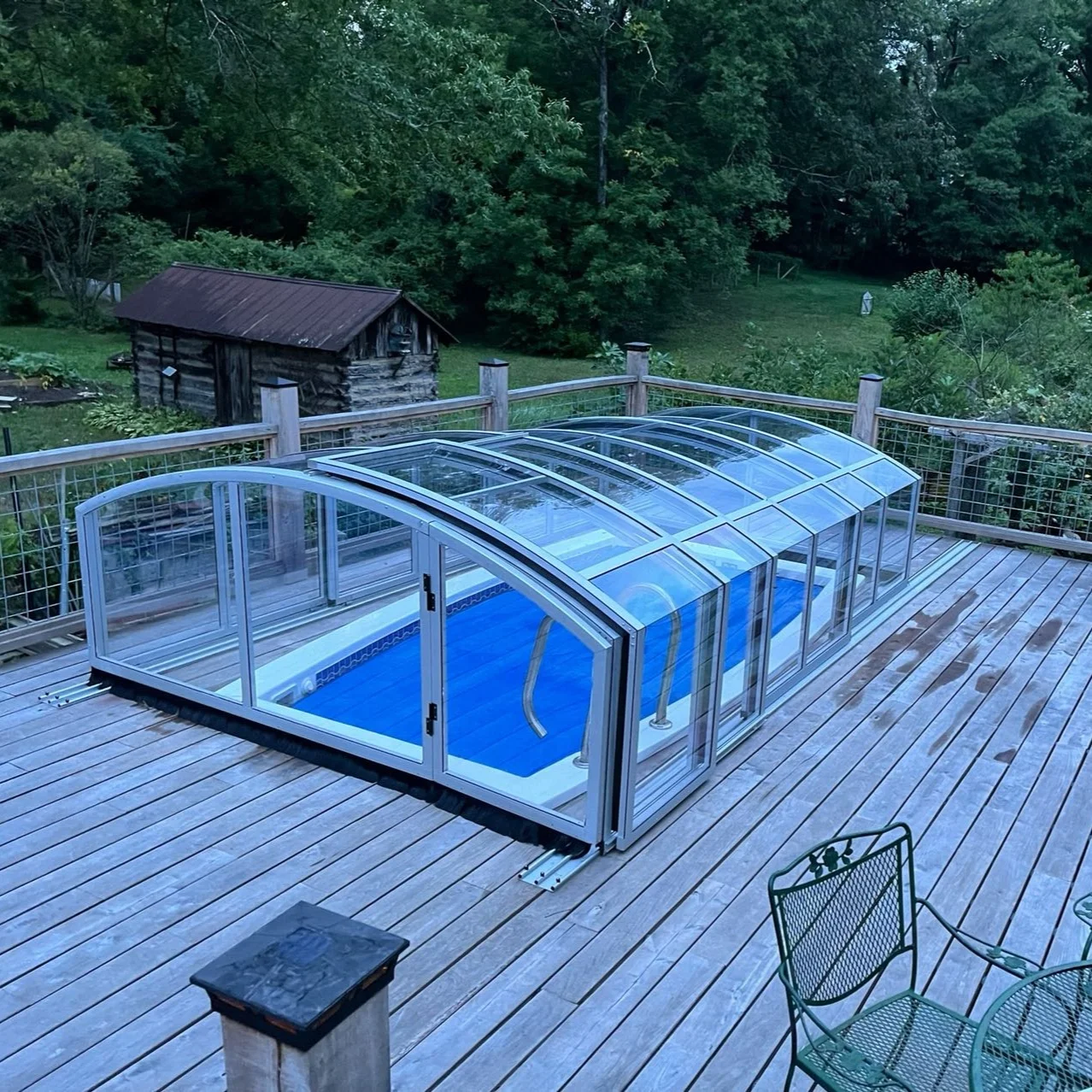 Telescopic Pool Roof Cover Retractable Polycarbonate Swimming Pool