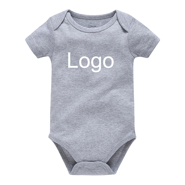 Комбинезон для младенцев из 100% хлопка с принтом логотипа на заказ