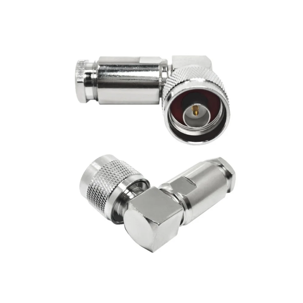 RF Connector N Connector Copper Clamp N-Type Plug Male Right Angle for RG213 RG8 LMR400 Coaxial Cable
