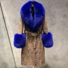 Motivo leopardo mucca+volpe blu