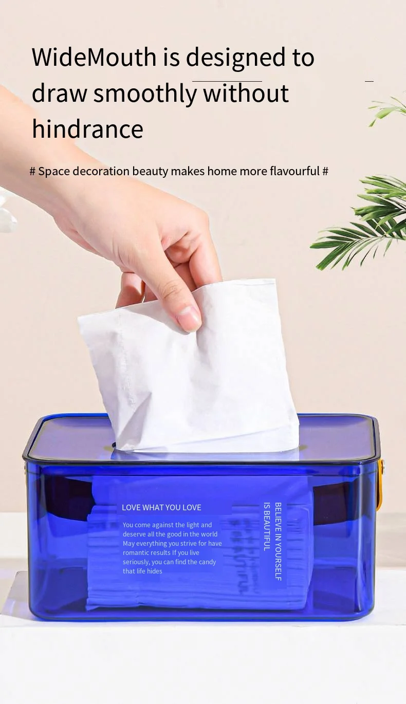 New Klein blue acrylic tissue box creative decoration light luxury senior sense living room table storage paper box factory