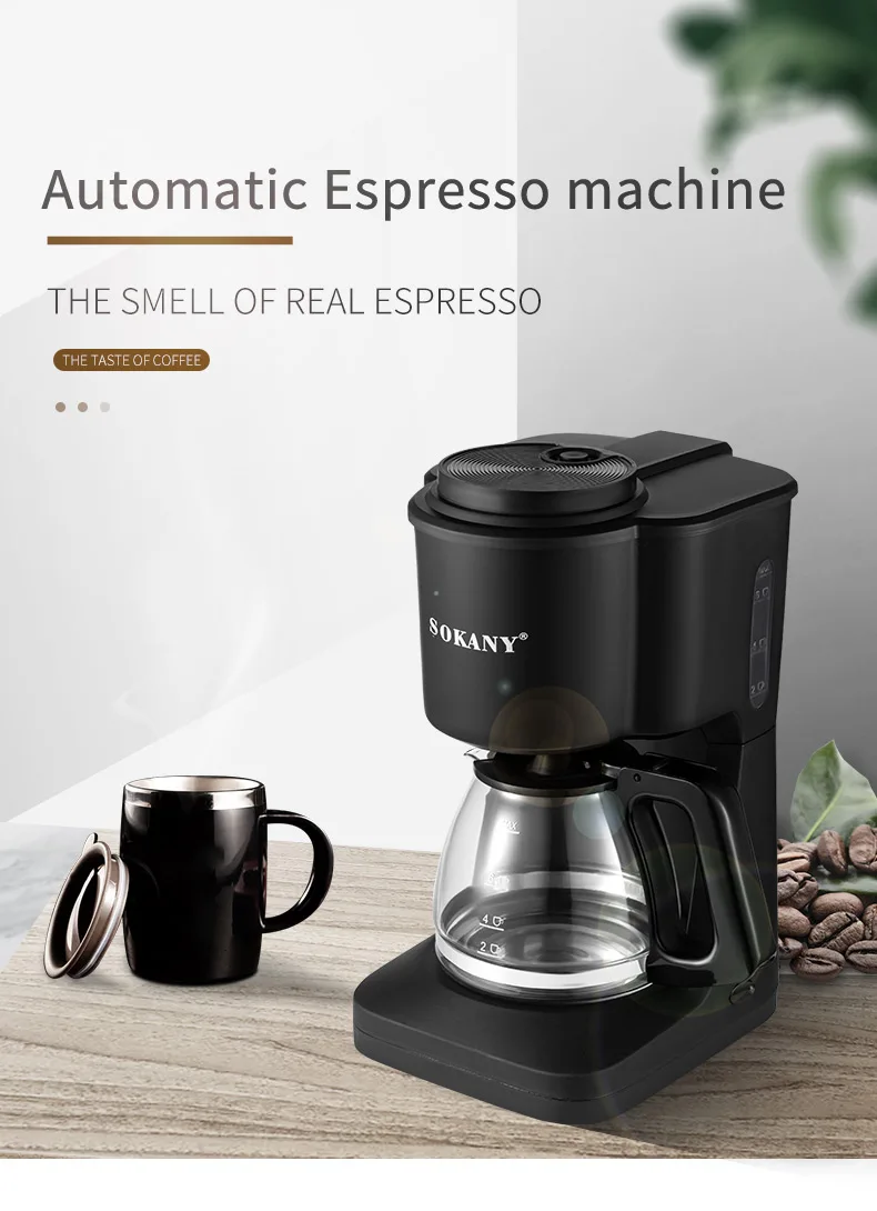 Cafetera sokany de goteo para 6 tazas 600w / sk-124 | Joinet.com