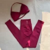 reggiseno+leggings rosso vino