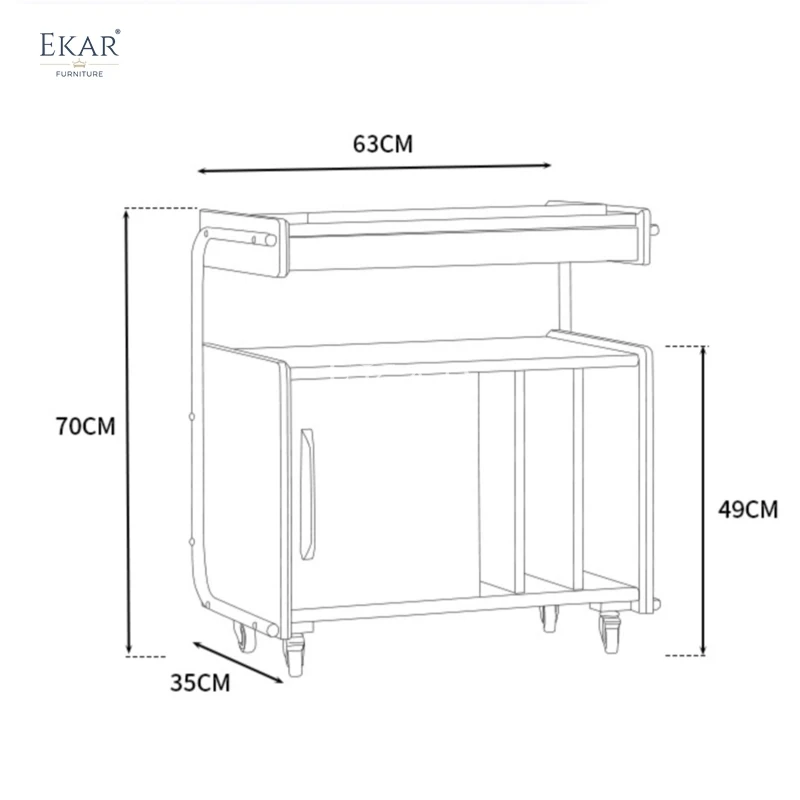 product new modern cherry wood and stainless steel side cabinet storage cabinet-66