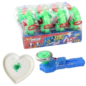 High Quality Funny Luminous Gyro Spinning Toys Fighting Gyro Toy with Popping  Candy