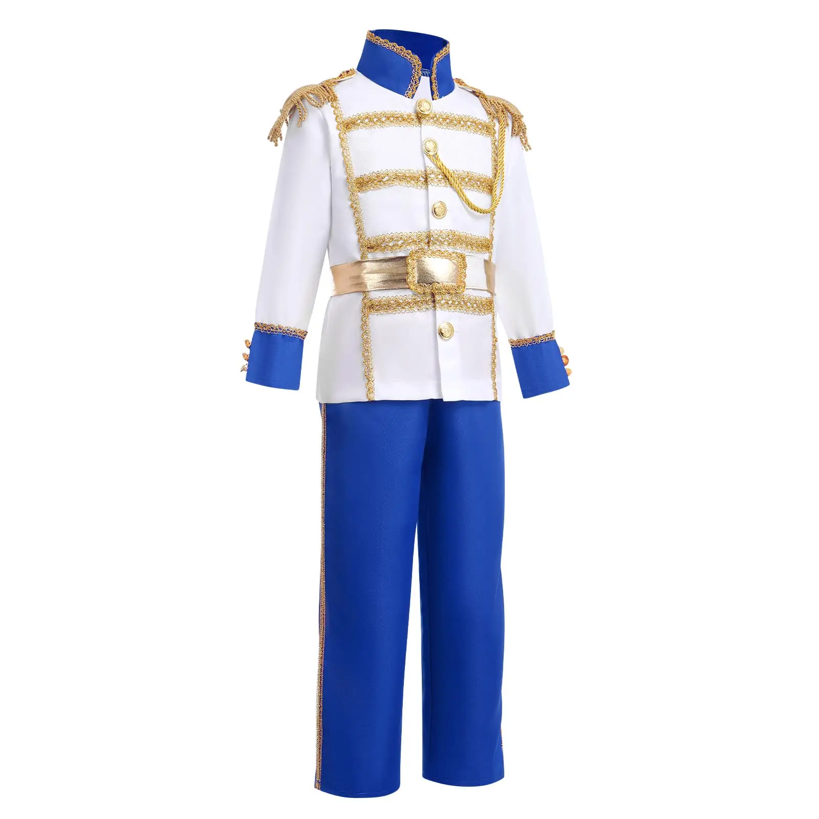 Royal Prince Outfits Halloween Cosplay Dress up Prince Costume Set for Kids  Boys Role Play Clothing with Accessory, image size:1600x1600
