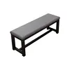 Black steel frame with gray upholstered panels [Upgraded Version]