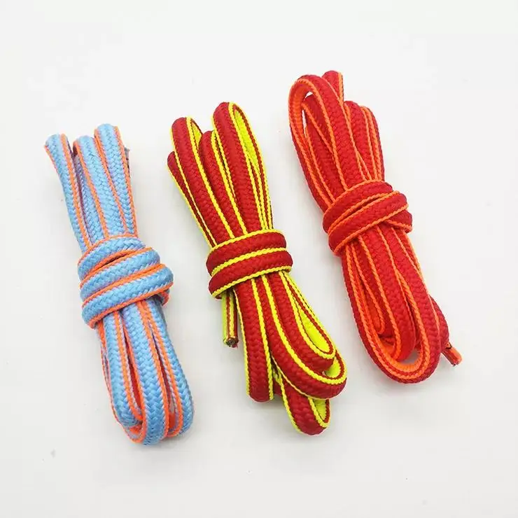 Custom colors half round shoelaces hiking heavy duty boot laces shoestrings oval shoe laces for sneakers