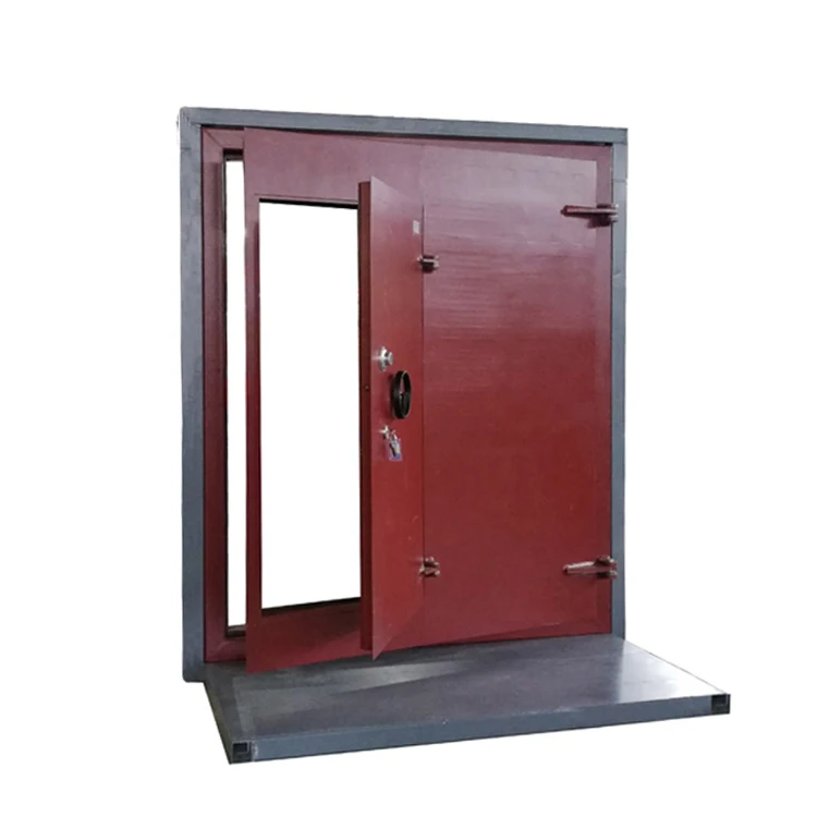 Galvanized Steel Bullet Proof Security Door Blast Resistant Armoured Doors