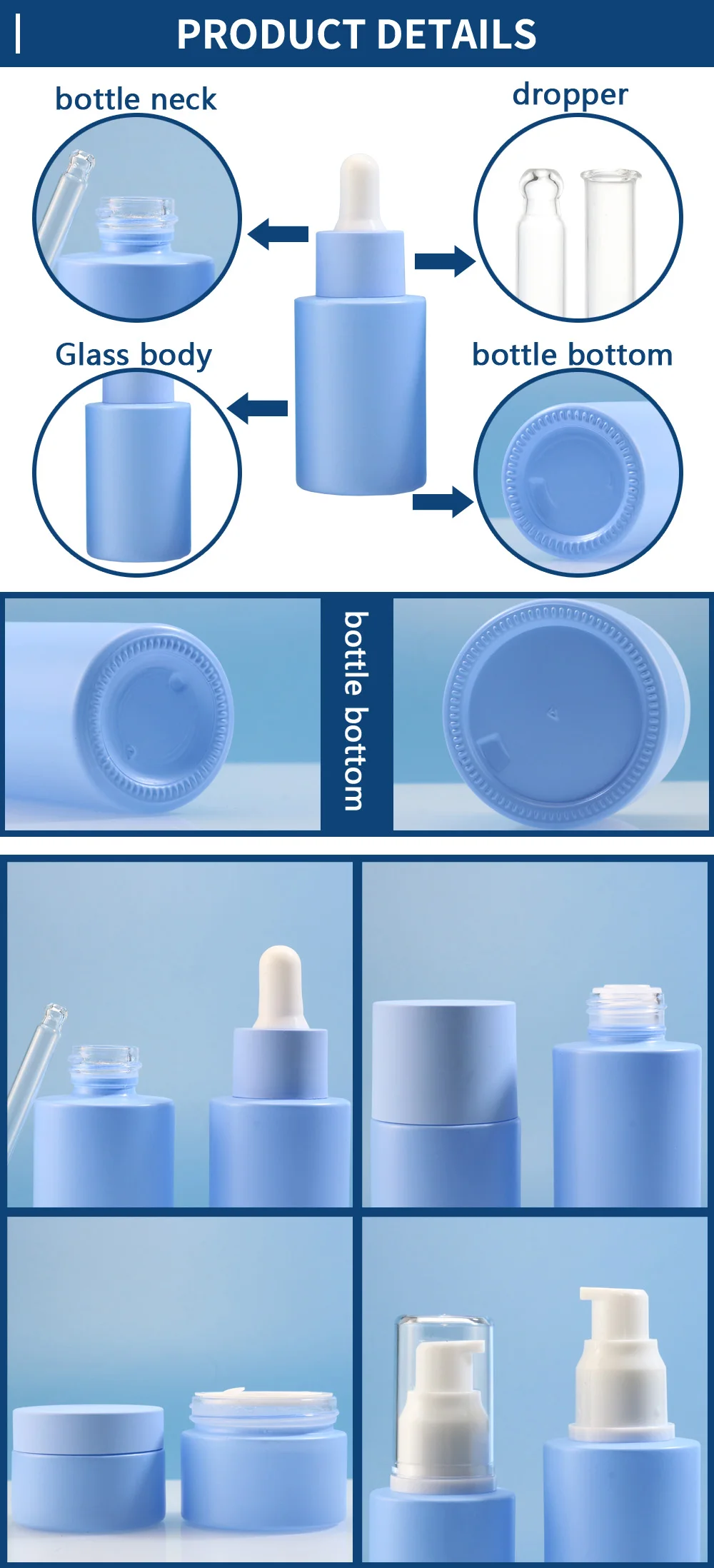 Wholesale Unique Cosmetics Purple Lotion Jar And Bottles 30g 50g 40ml