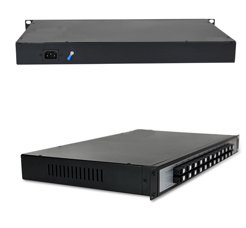 24Port Gigabit Fiber Optical SC SFP 2 Ethernet Switch Single or Multimode 20KM Reach TCP Network