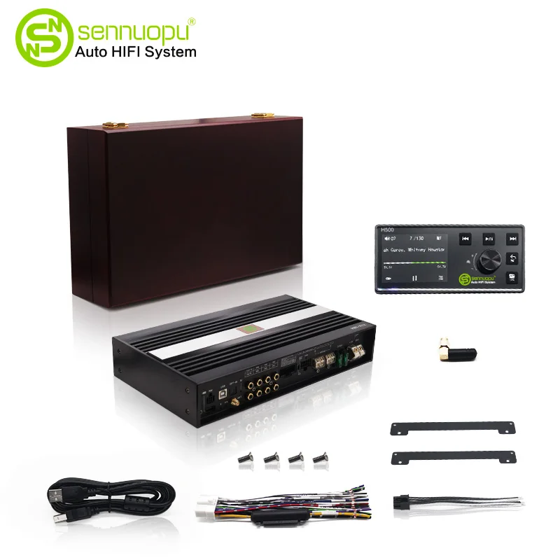 Sennuopu HIFI X12 OEM Newest Power 800W car audio sound system 8 channel  dsp car audio with LCD Display Remote Control